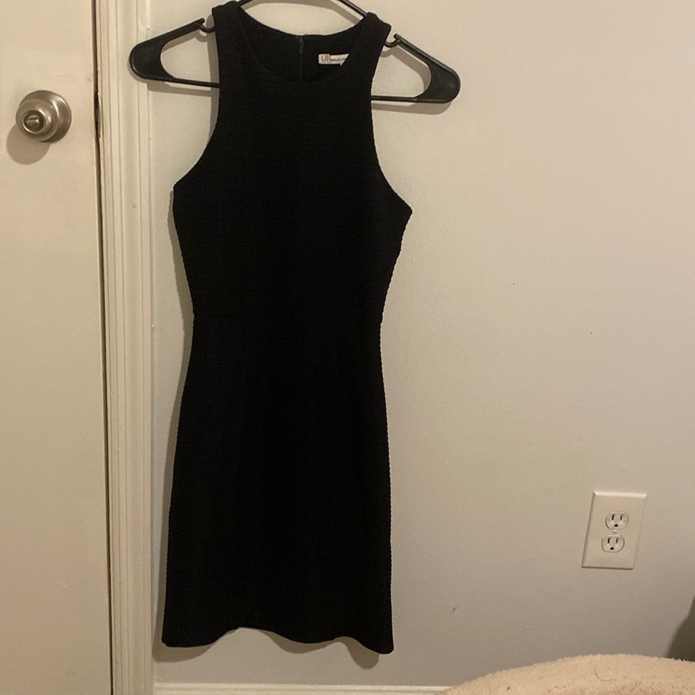 French Connection black bodycon dress. Ribbed fabric. Like new!